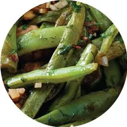 Roasted Garlic French Beans